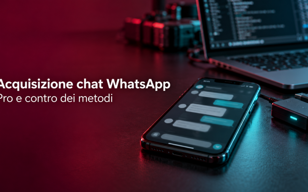 Acquisizione chat WhatsApp: pro e contro dei metodi per portarle come prova